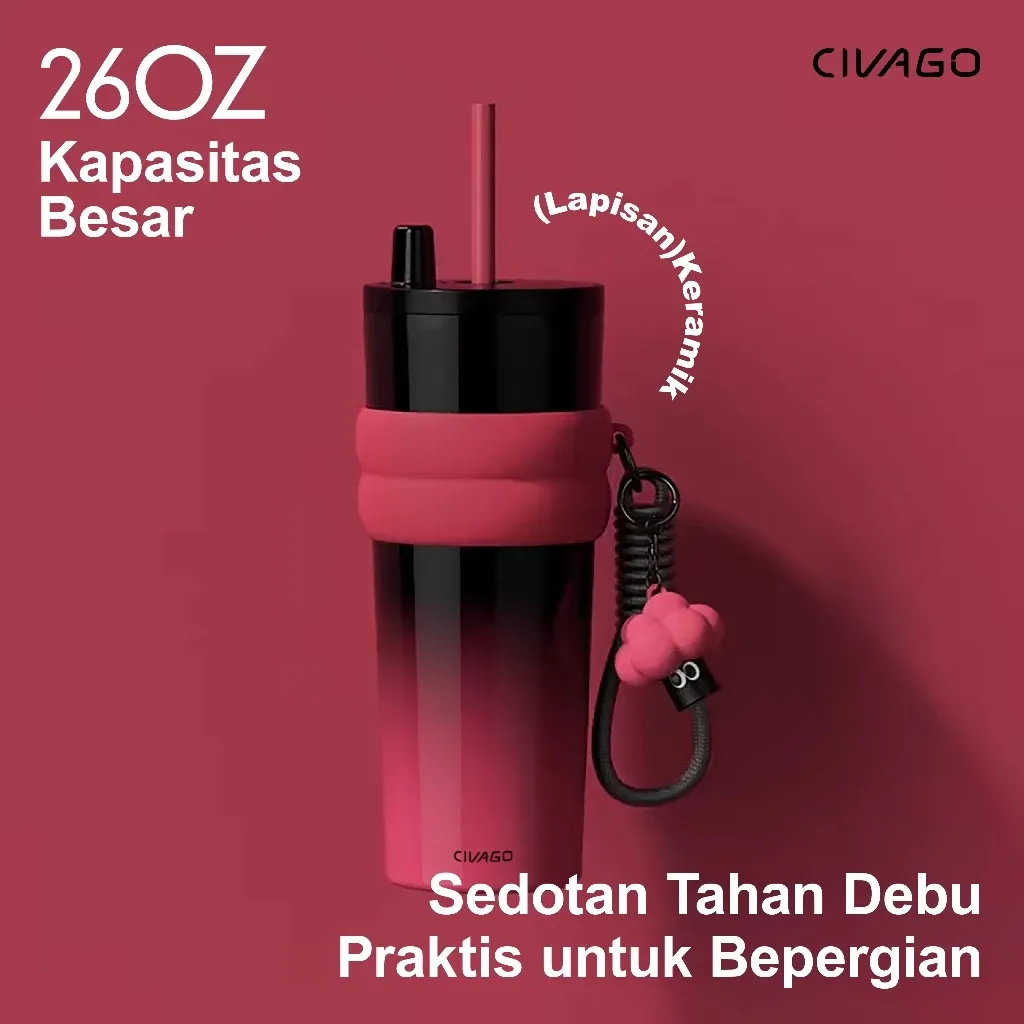 CIVAGO 26oz Kapasitas Besar Lapisan Keramik Resmi
